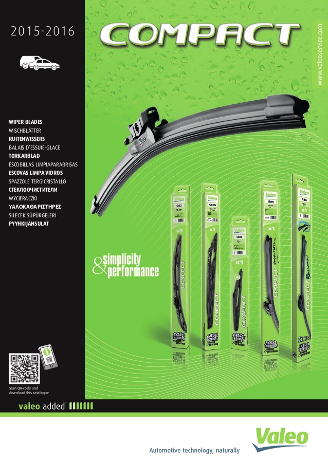 Valeo launches 2015-16 Compact Wiper blades Catalogue