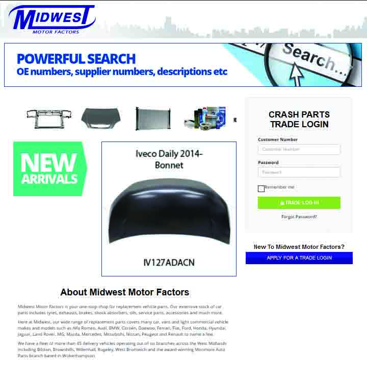 Midwest Motor Factors launches crash repair site