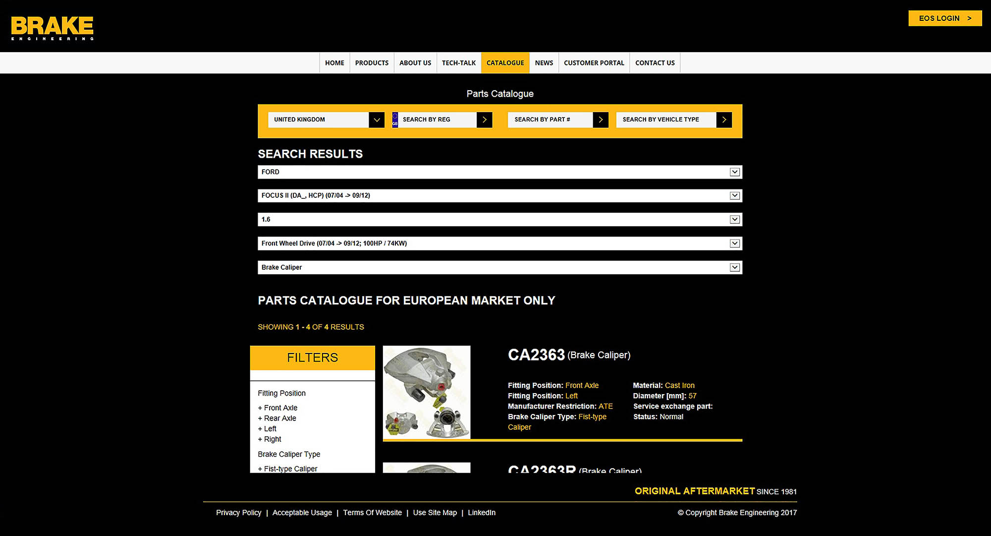 Brake Engineering launches brand new e-catalogue