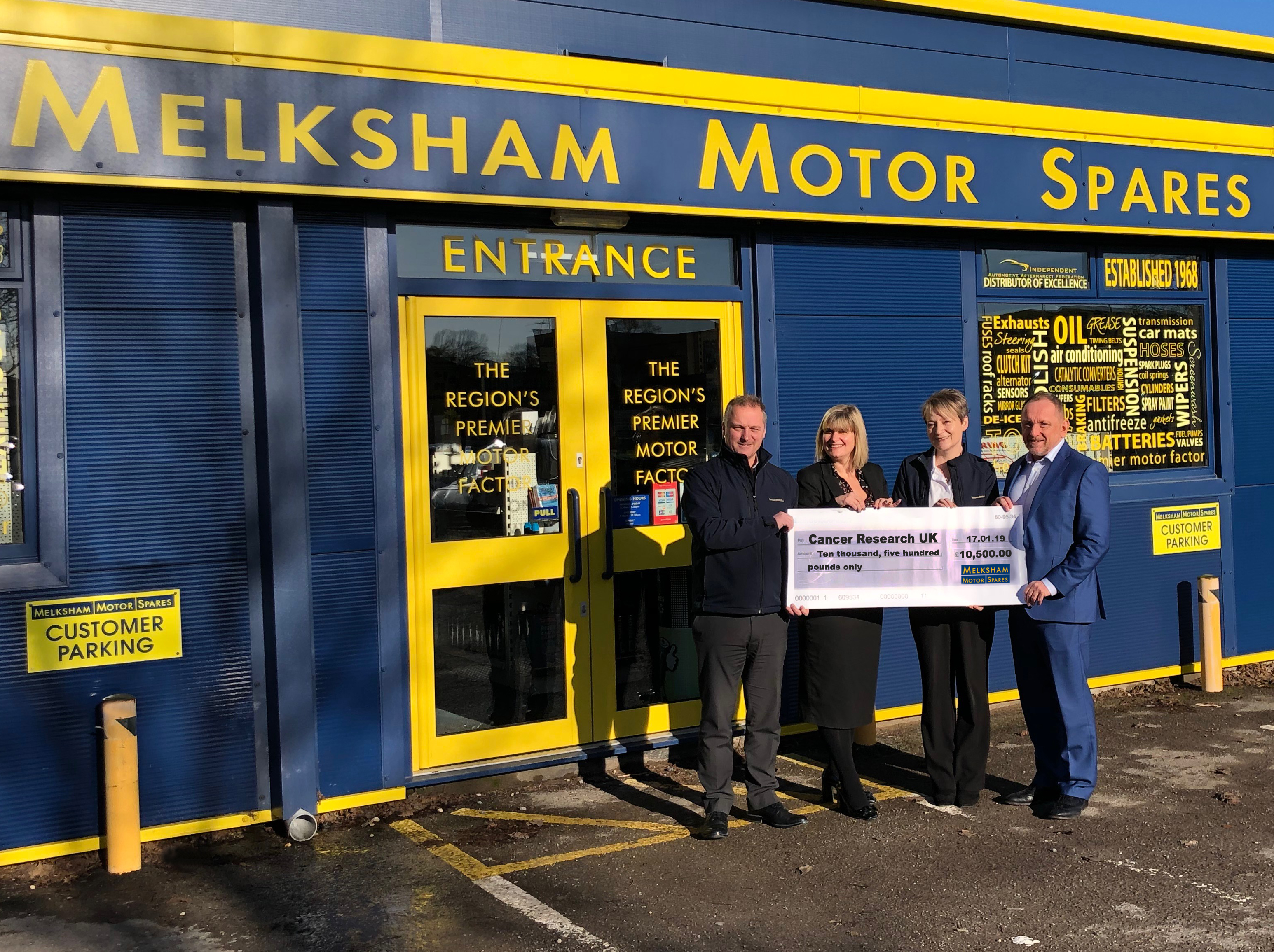 Melksham Motor Spares raise £17,500 for Charity
