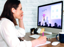 video conference business colleague comminacation online freelancer distant work computer man woman