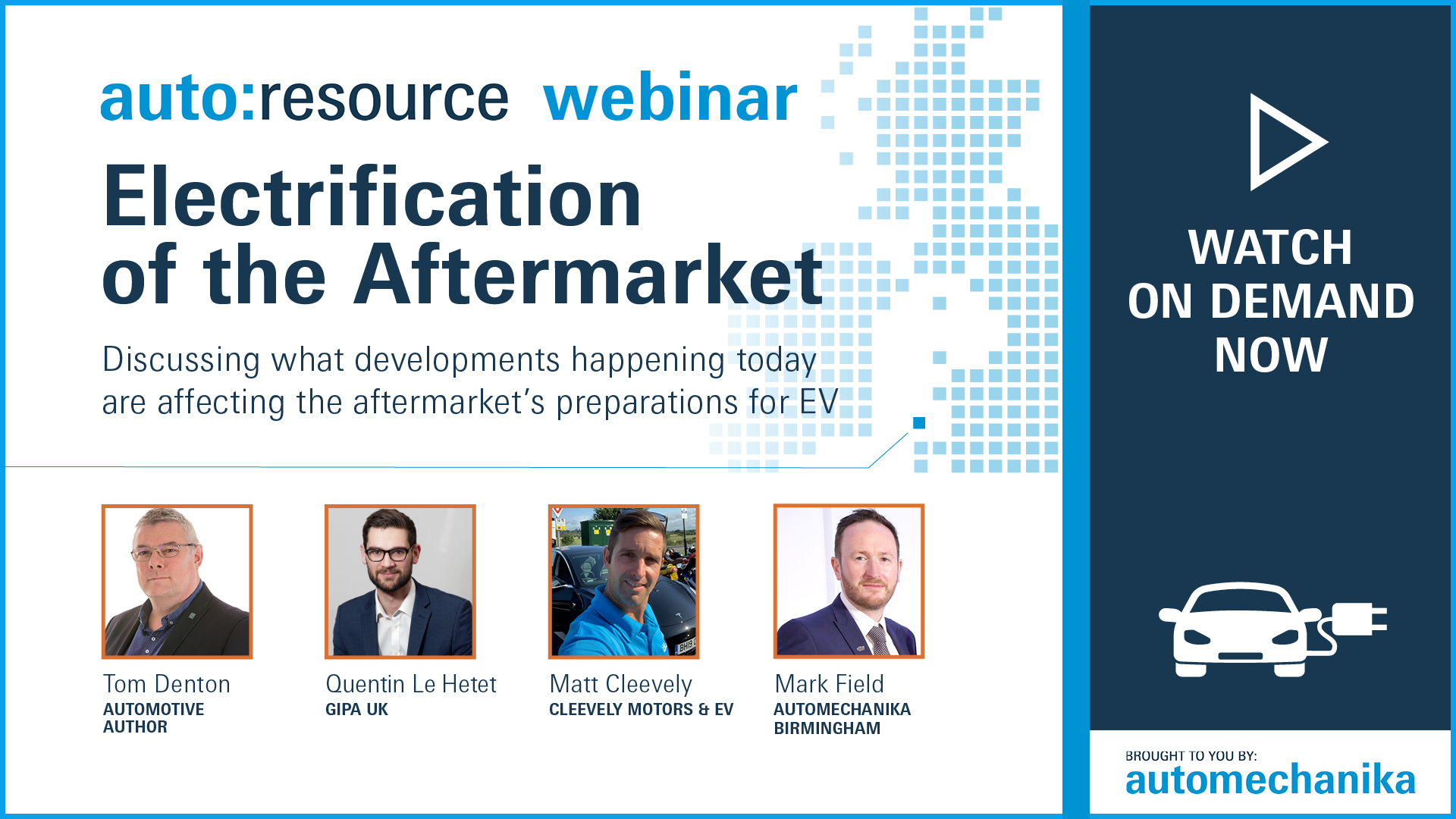 Webinar tackles big issues on “electrification of the aftermarket”