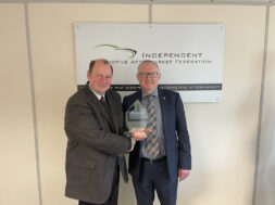 Lawrence Bleasdale of TMD Friction receives the award