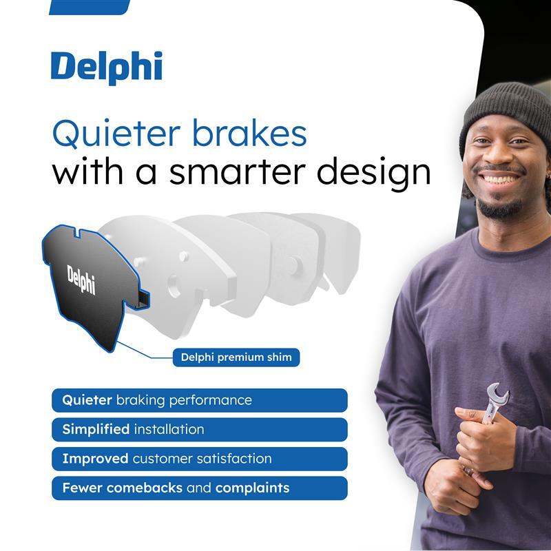 Delphi highlights advanced shim technology for quieter, more reliable braking