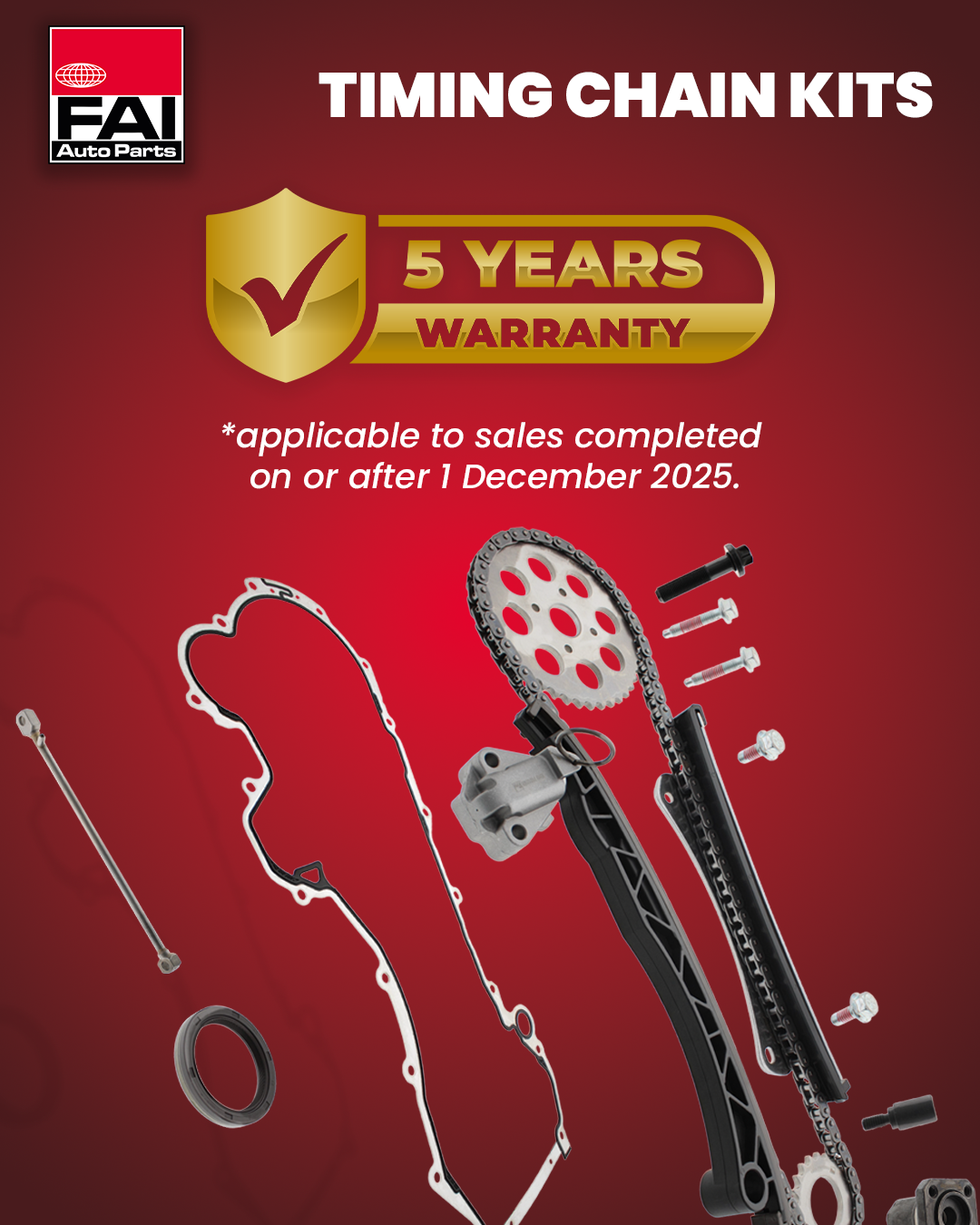 FAI announces a major warranty upgrade to Timing Chain Kits