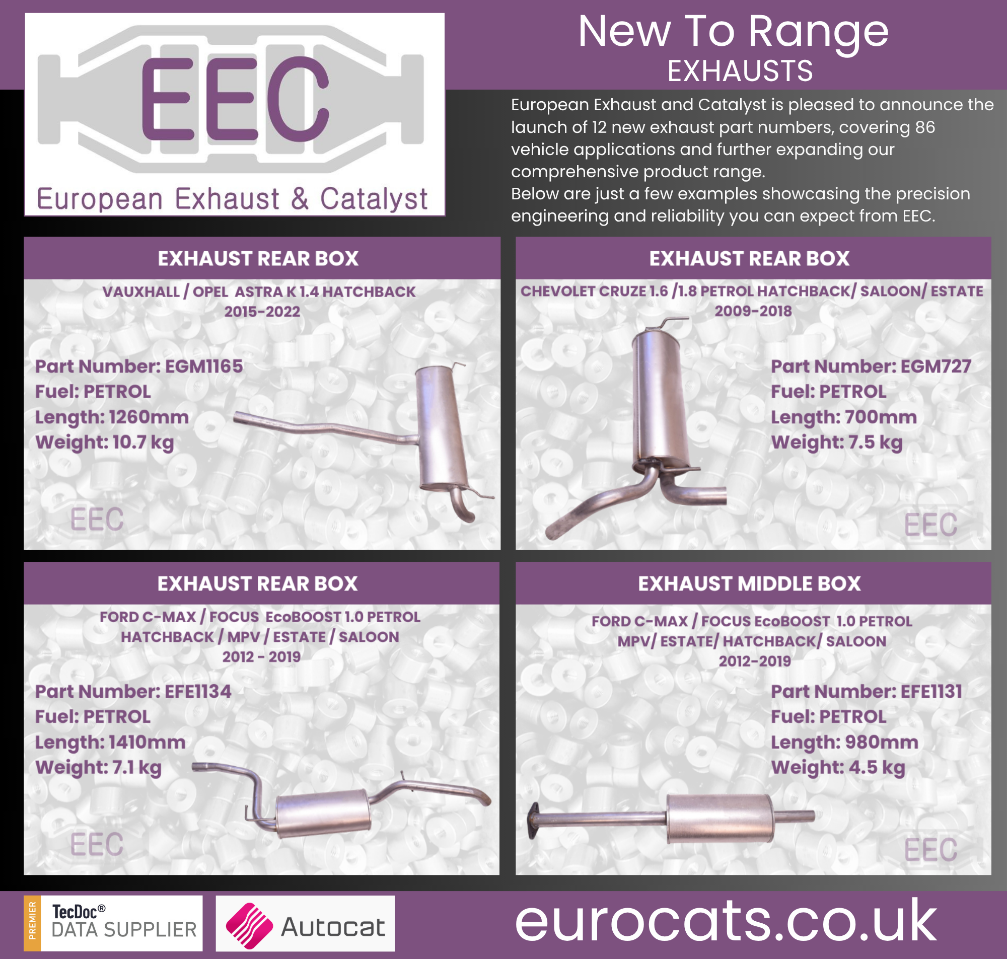 European Exhaust and Catalyst (EEC) continues to demonstrate its commitment to the automotive aftermarket