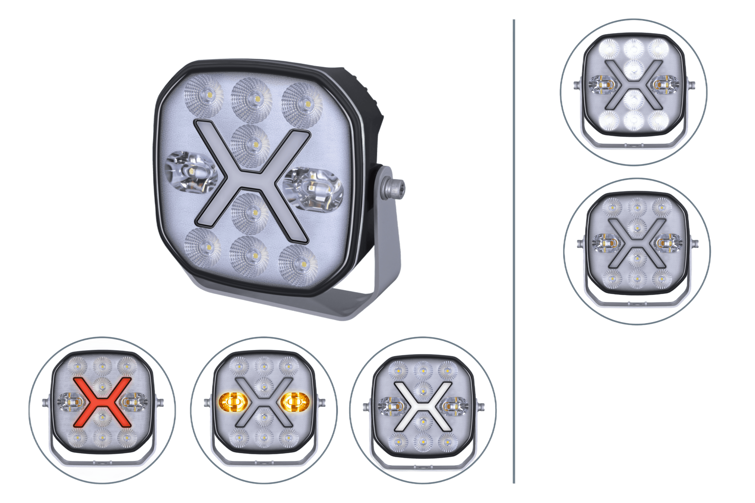 New HELLA lamp combines work light and warning functions in one unit