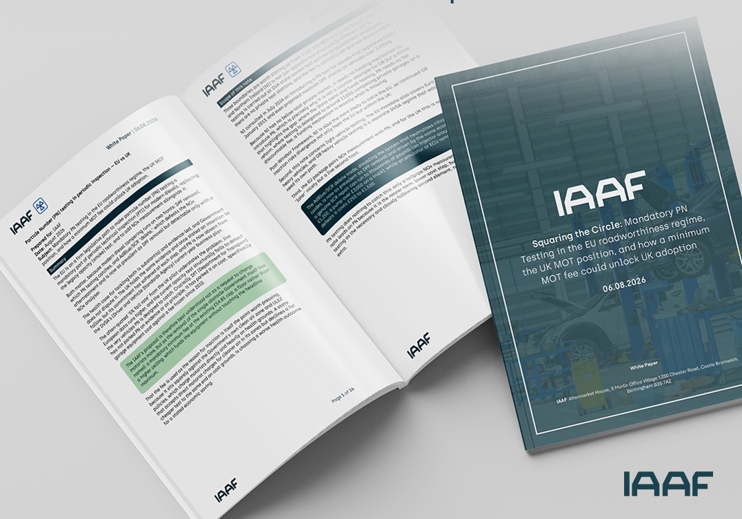 IAAF puts forward case for minimum MOT fee and PN testing in new comprehensive white paper