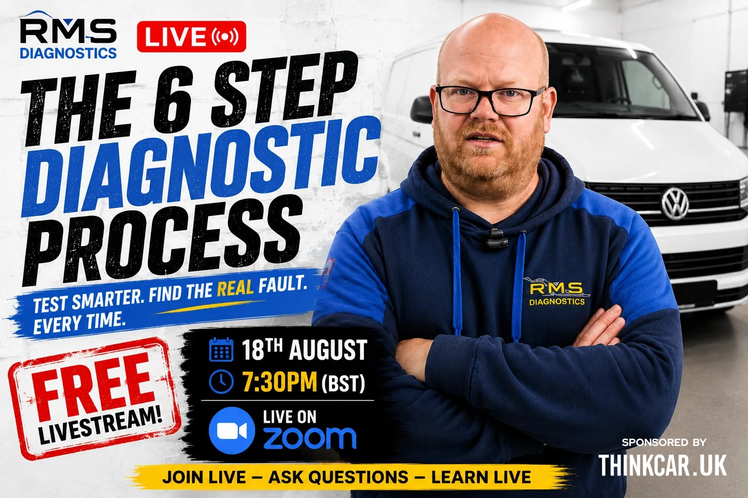 Thinkcar UK backs technician development with sponsorship of free live training session in collaboration with RMS Diagnostics
